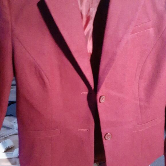 Chadwick's of Boston blazer jacket cherry maroon red 6 wool blend classic luxury - Picture 4 of 6